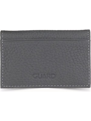 Guard Antrasit Mat Hakiki Deri Ikiye Katlı Mini Boy Kredi Kartlık - GRD260404WT1516