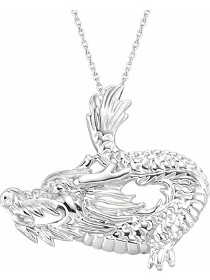 Pazarcan Gümüş Ejderha Kolye