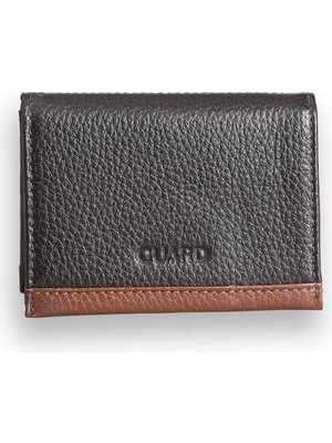 Guard Kahverengi - Taba Çift Renk Bölmeli Hakiki Deri Kredi Kartlık - GRD260404WT1748
