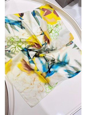 İTHAL Lunira Silk Twil Ipek Eşarp Flora