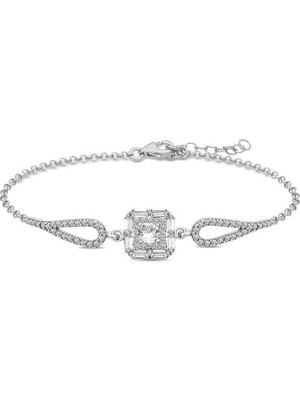 Pazarcan ​gümüş Baget Taşlı Bileklik