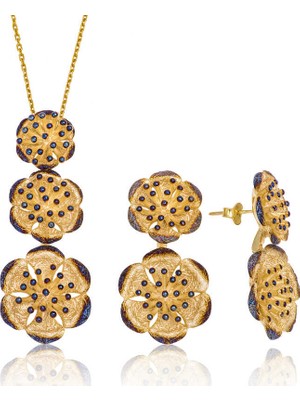 Pazarcan Gümüş Nilüfer Çiçeği Bayan Set