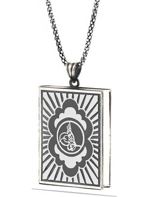 Pazarcan Gümüş Içi Açılabilen Tuğra Muskalık Kolye