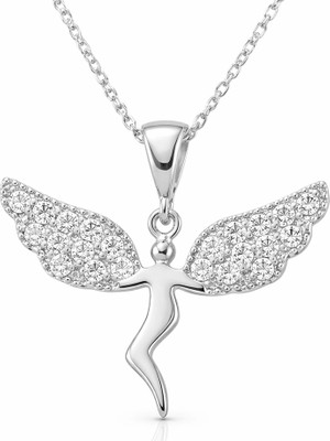 Pazarcan Gümüş Meleğim Bayan Kolye