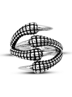 Pazarcan Gümüş Kartal Pençesi Erkek Yüzük