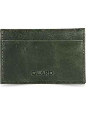 Guard Antik Yeşil Hakiki Deri Ikiye Katlı Mini Boy Kredi Kartlık - GRD260404WT1054