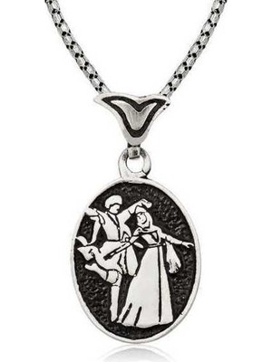 Pazarcan Gümüş Çerkes Erkek Kolye