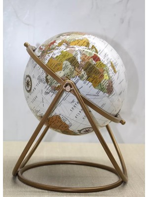 Zenvia Dekoratif Metal Standlı Dünya Küre - Model 4