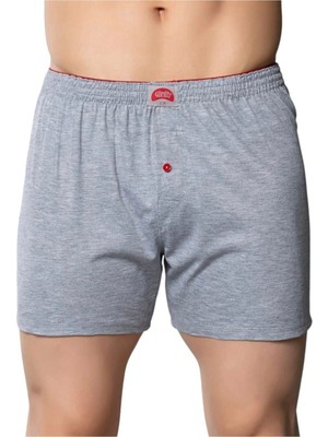 12'li Erkek Havlu Bel Rahat Kesim Pamuk Boxer-Gümüş 4020