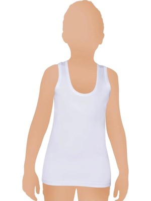 6'lı Erkek Çocuk Askılı Pamuk Atlet-Gümüş