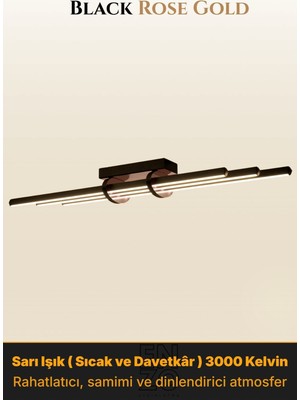 Enzo Light Cosmo Rose Gold 4000K LED Tavan Avize – Kumandalı Dim Edilebilir – Aşağı Işık