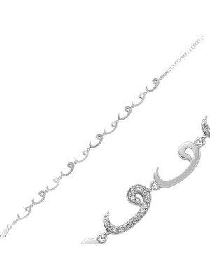 Pazarcan Gümüş Bayan Vav Bileklik