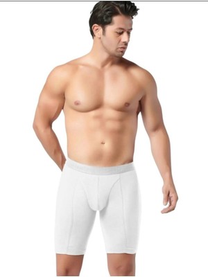 Gümüş 6'lı Erkek Uzun Likralı Boxer