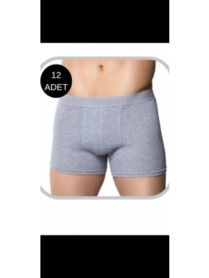 Gümüş Erkek Likralı Boxer 4018 12’li Paket