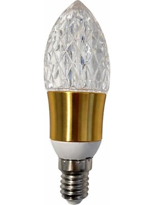 Ledolet 4W E14 Kristal LED Mum Ampul Sarı Işık - Dekoratif Aydınlatma