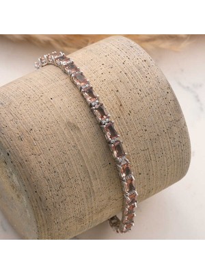 Pazarcan ​gümüş Kare Zultanit Taşlı Kadın Bileklik