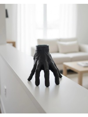 Cansa 3D Modern Siyah El Biblo 17X16 cm Ev ve Ofis Dekorasyonu