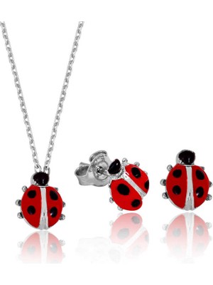 Pazarcan Gümüş Uğur Böceği Bayan Set