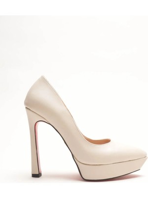 Ayakkabı Ateşi Kadın Özel Tasarım Platform Ayakkabı Siena Bej Cilt