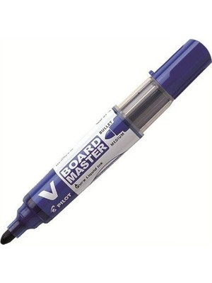 Pilot V Board Master Tahta Kalemi Beyaz Yuvarlak Uçlu Master Mavi WBMA-VBM-M-L-BG (10 Lu Paket)