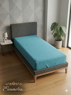 Evanora Home Textile TEK KİŞİLİK %100 Pamuklu Penye Lastikli Çarşaf - Yumuşak Doku