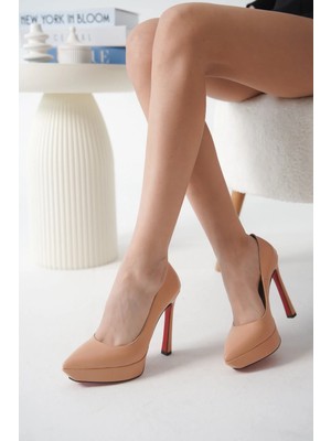 Ayakkabı Ateşi Kadın Özel Tasarım Platform Ayakkabı Siena Nude Cilt