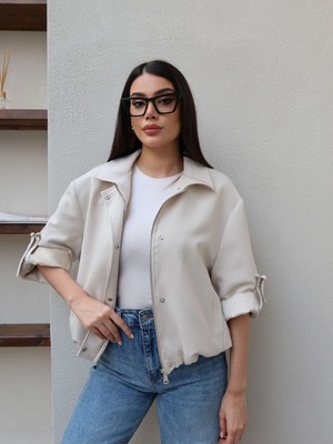 Esra Helvacı Kol Tokalı Bomber Ceket