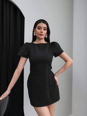 Esra Helvacı Karpuz Kol Mini Elbise