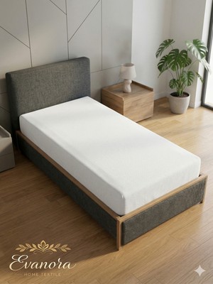 Evanora Home Textile TEK KİŞİLİK  %100 Pamuklu Penye Lastikli Çarşaf - Yumuşak Doku