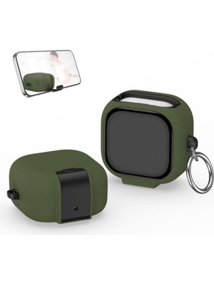 MobaxAksesuar Koyu Yeşil TPU Premium Matte Trip Case Samsung Galaxy Buds 4 Pro / Buds 4 Uyumlu Kılıf