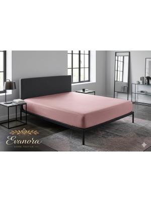 Evanora Home Textile ÇİFT KİŞİLİK  %100 Pamuklu Penye Lastikli Çarşaf - Yumuşak Doku