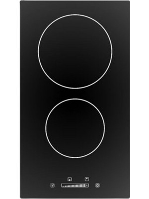 Çetintaş Evii Csa ve 222 Seramik Siyah 2 Gözlü Elektrikli Ankastre Ocaklar