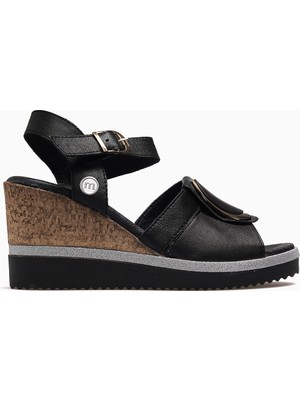 Mammamia Kadın Deri Dolgu Topuk Günlük Sandalet 26Y D26YS-2970