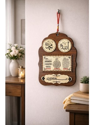 Boncadas Ahşap Anahtarlık ve Duvar Süsü Dua Temalı