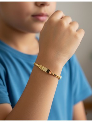 İryum Mineli Göz Çocuk Künye Bileklik