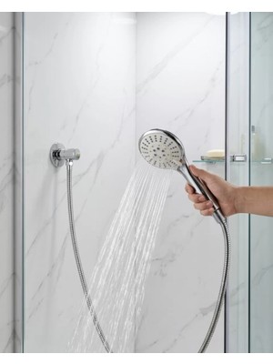 Buyx Kireç Önleyici El Duşu Seti Spiral Duş Hortumu Hareketli Duş Askısı - BU002T-7HG8I8