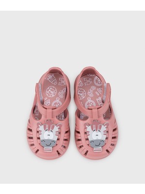 Igor S10373 Tobby Zebra Kız Çocuk Sandalet Pembe Hafif Suya Dayanıklı Anatomik Taban 24 Numara