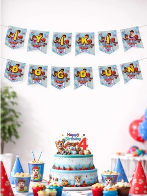 Parti Adresi Paw Patrol Temalı Iyi Ki Doğdun Banner – Erkek Çocuk Doğum Günü Dekoru