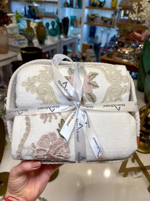 Çırpan Ev Krem Sepetli 2'li Havlu Seti 50X85CM