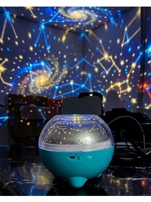 Buyx Çok Renkli LED Yıldız Projektör Gece Lambası Bluetooth Müzik Çalar ve Kumanda - BU002T-7HFM3