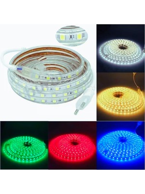 Cata Hortum Şerit LED  Fiş'li 220 Volt Tak Çalıştır Su Geçirmez