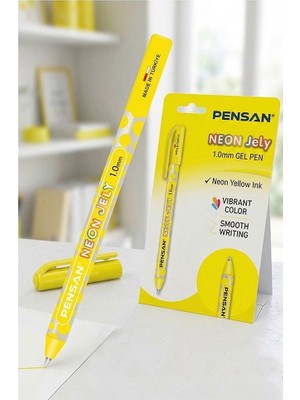 Artlantis Neon Tükenmez Kalem 1 Adet Pensan Neon Jely Fosforlu Jel Pilot Kalem Siyah Defter Kalemi Yumuşak Yazım