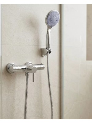 Buyx Mavi 4 Fonksiyonlu El Duşu Başlığı Seti Spiral Hortum ve Duş Askısı - BU002T-7HG8B1