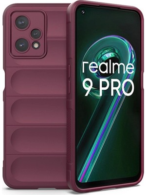 Buğz Realme 9 Pro 5g Kılıf Optimum Silikon - Bordo