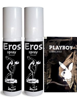 Eros 2 Tane Erkekler Için Özel Stop Spreyi 20 ml (Black) + Lubrikantjel