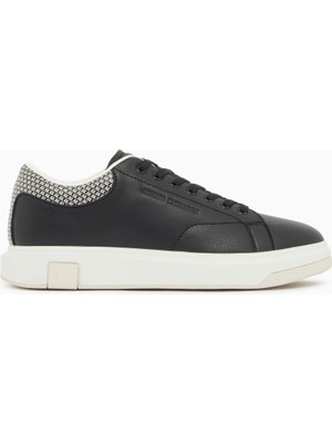 Armani Exchange Erkek Rahat Taban Bileği Desenli Siyah Sneaker XM001964 AF19403-MC562