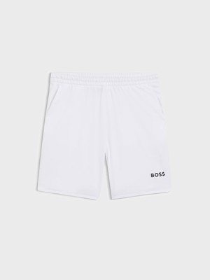 Boss Erkek Hızlı Kuruyan Kumaş Düz Kesim File Cepli Beyaz Şort 50551953-100