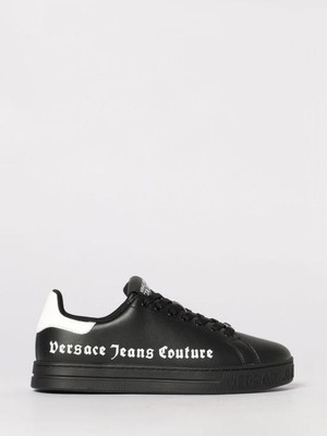 Versace Erkek Düşük Bilekli Logo Desenli Siyah Sneaker 80YA3SKC ZPB83-899