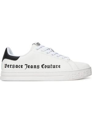Versace Erkek Düşük Bilekli Logo Desenli Beyaz Sneaker 80YA3SKC ZPB83-003