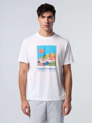 North Sails Regular Fit Grafik Baskılı Bisiklet Yaka %100 Organik Pamuk Tişört